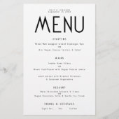 Einfaches Text-beliebiges FarbWedelmenü (Vorderseite)