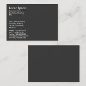 Einfaches Text - Grau Visitenkarte (Vorne/Hinten)