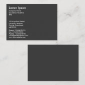 Einfaches Text - Grau Visitenkarte (Vorne/Hinten)
