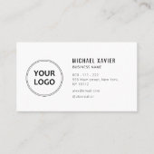 einfaches Textbenutzerlogo Visitenkarte (Vorderseite)