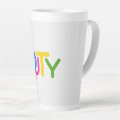 Einfaches Textdesign Milchtasse (Rechte Ecke)