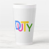 Einfaches Textdesign Milchtasse (Vorderseite)