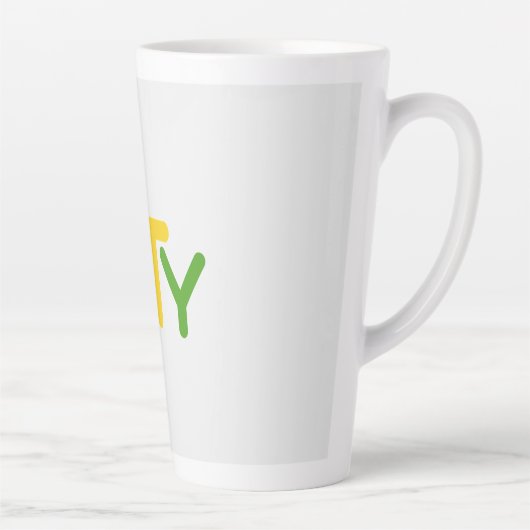 Einfaches Textdesign Milchtasse (Rechts)