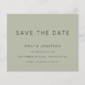 Einfaches Textweichbild Save the Date grün (Vorderseite)