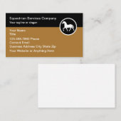 Einfaches Thema Reitpferde Visitenkarte (Vorne/Hinten)