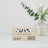 Einfaches tierärztliches Haustier-Krankenhaus Visitenkarte (Stehend Vorderseite)