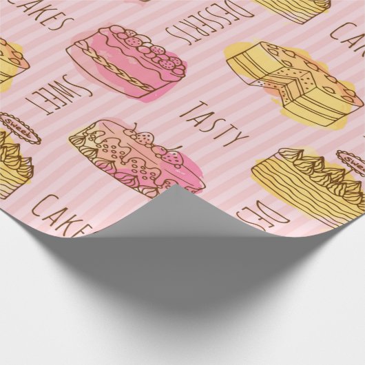 Einfaches Tortenmuster Geschenkpapier (Ecke)