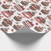 Einfaches Tortenmuster Geschenkpapier (Ecke)