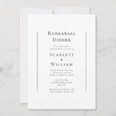 Einfaches traditionelles Hochzeitsessen Probe Einladung (Vorderseite)