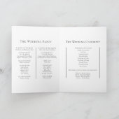 Einfaches traditionelles Minimal-Hochzeitsprogramm Programm (Innenseite)