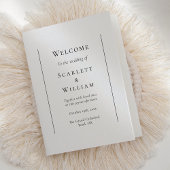 Einfaches traditionelles Minimal-Hochzeitsprogramm Programm