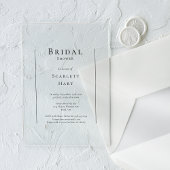 Einfaches traditionelles Minimal-Hochzeitsstipendi Acryleinladungen