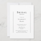 Einfaches traditionelles Minimal-Hochzeitsstipendi Einladung (Vorderseite)