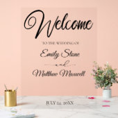 Einfaches transparentes Akryllisches Hochzeitszeic Acrylschild (Hochzeit)