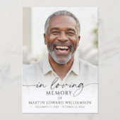 Einfaches Trauer Gedenkfoto In Loving Memory Programm (Vorderseite)
