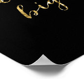Einfaches Traum Big Black and Gold Foil Poster 8x1 (Ecke)