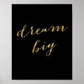 Einfaches Traum Big Black and Gold Foil Poster 8x1 (Vorne)