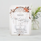 Einfaches Traumdesign auf weißem Hintergrund Einladung (Stehend Vorderseite)