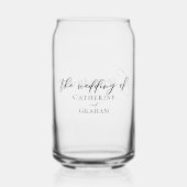 Einfaches Trauzeuge für zwei Hochzeiten anpassbar Dosenglas (Rückseite)