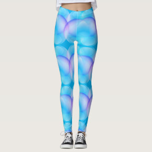 Einfaches trendiges blaues Farbverlauf-Seifenblase Leggings