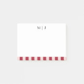Einfaches, trendy Minimalistisch Stripes Monogramm Post-it Klebezettel (Vorderseite)