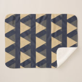 Einfaches Triangle-Muster in Gold und Karkohle Gra Sherpadecke (Vorderseite (Horizontal))