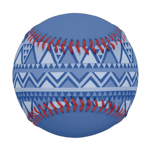 Einfaches Tribal Art Pattern Blau Baseball (Rückseite)