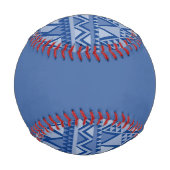 Einfaches Tribal Art Pattern Blau Baseball (Vorderseite)