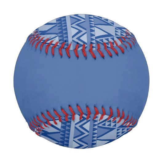 Einfaches Tribal Art Pattern Blau Baseball (Vorderseite)