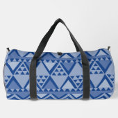 Einfaches Tribal Art Pattern Blau Duffle Bag (Rückseite)