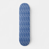 Einfaches Tribal Art Pattern Blau Skateboard (Vorne)