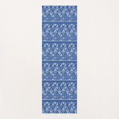 Einfaches Tribal Art Pattern Blau Yogamatte (Vorderseite)