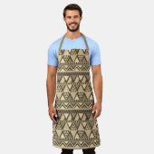 Einfaches Tribal Art Pattern Brown Schürze (Getragen)