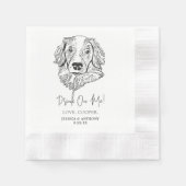 Einfaches Trinken auf meiner Hundehand Zeichnend H Serviette (Vorderseite)