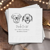 Einfaches Trinken auf meiner Hundehand Zeichnend H Serviette