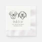 Einfaches Trinken auf meiner Hundehand Zeichnend H Serviette (Vorderseite)