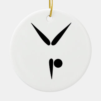 Einfaches Trommelgymnast-Gymnastik-Symbol Keramik Ornament