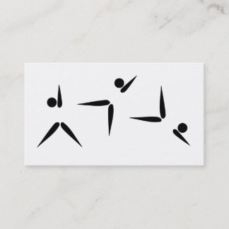 Einfaches Trommelgymnast-Gymnastik-Symbol Visitenkarte