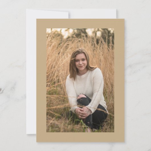 Einfaches tropisches Foto Moderner Abschluss Ankündigung (Rückseite)