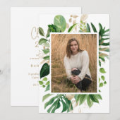 Einfaches tropisches Foto Moderner Abschluss Ankündigung (Vorne/Hinten)