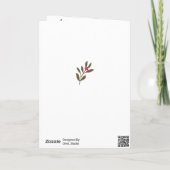 Einfaches tropisches Leaf-Muster Zeichnend Geburts Karte (Rückseite)