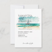 Einfaches tropisches und wasserfarbenes Kreuzfahrt Save The Date (Vorderseite)