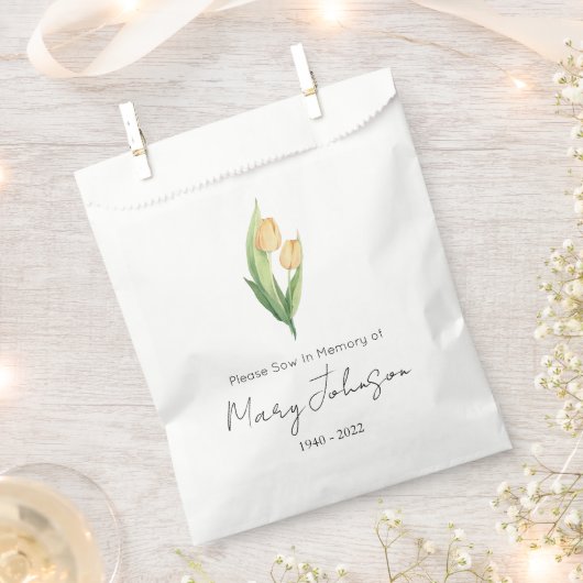 Einfaches Tulpen-Samenpaket Begräbnis Geschenktütchen (Ausgeschnitten)