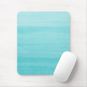 Einfaches Türkis Aqua Blau Ombre Wasserfarbe Mousepad