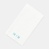 Einfaches türkisfarbenes Monogramm Badezimmer Serviette (Ecke)