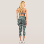 Einfaches türkisfarbenes Muster Capri Leggings (Rückseite)