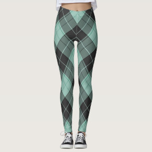 Einfaches türkisfarbenes Muster Leggings