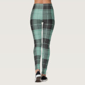 Einfaches türkisfarbenes Muster Leggings (Rückseite)