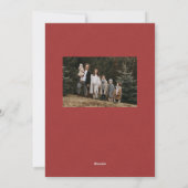 Einfaches Tweed-Foto Feiertagskarte (Rückseite)