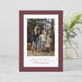 Einfaches Tweedraht Weihnachtsgebäck - Foto Feiertagskarte (Stehend Vorderseite)